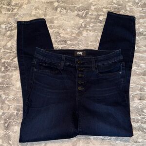 PAIGE Women's Midnight Blue High Rise Jeans